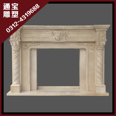 石雕壁炉 汉白玉大理石金碧壁炉 厂家直销店可任意定做任何尺寸